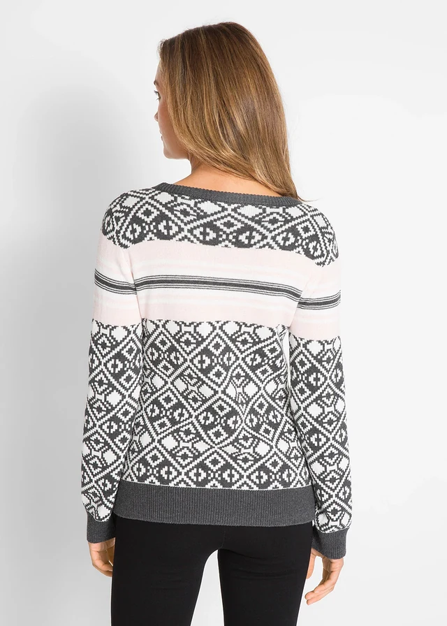 Pull, Couleur: anthracite chiné