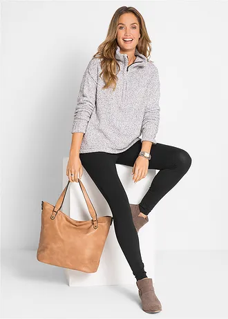 Legíny z bavlněné směsi • černá • bonprix obchod