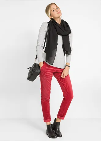 Pulover din tricotaj fin • gri deschis melanj • magazin bonprix