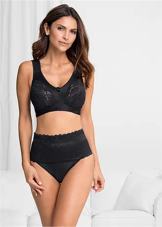 Figi o silnym stopniu modelowania sylwetki (2 pary) • czarny • sklep bonprix