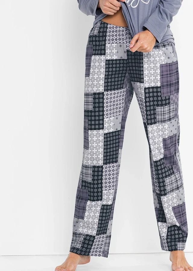 Pyjama 100% coton • bleu mat imprimé • product-page.page-title-suffix