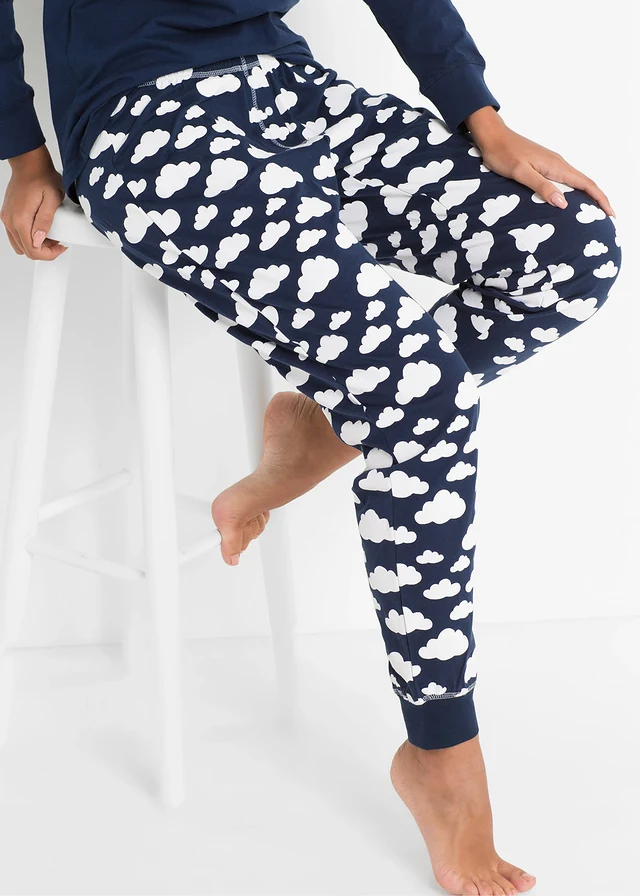 Pyjama en coton • bleu foncé imprimé • product-page.page-title-suffix