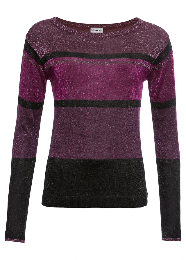Lurex trui met strepen