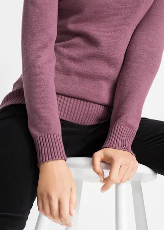 Svetr s rolákovým límcem • matně bobulová • bonprix obchod