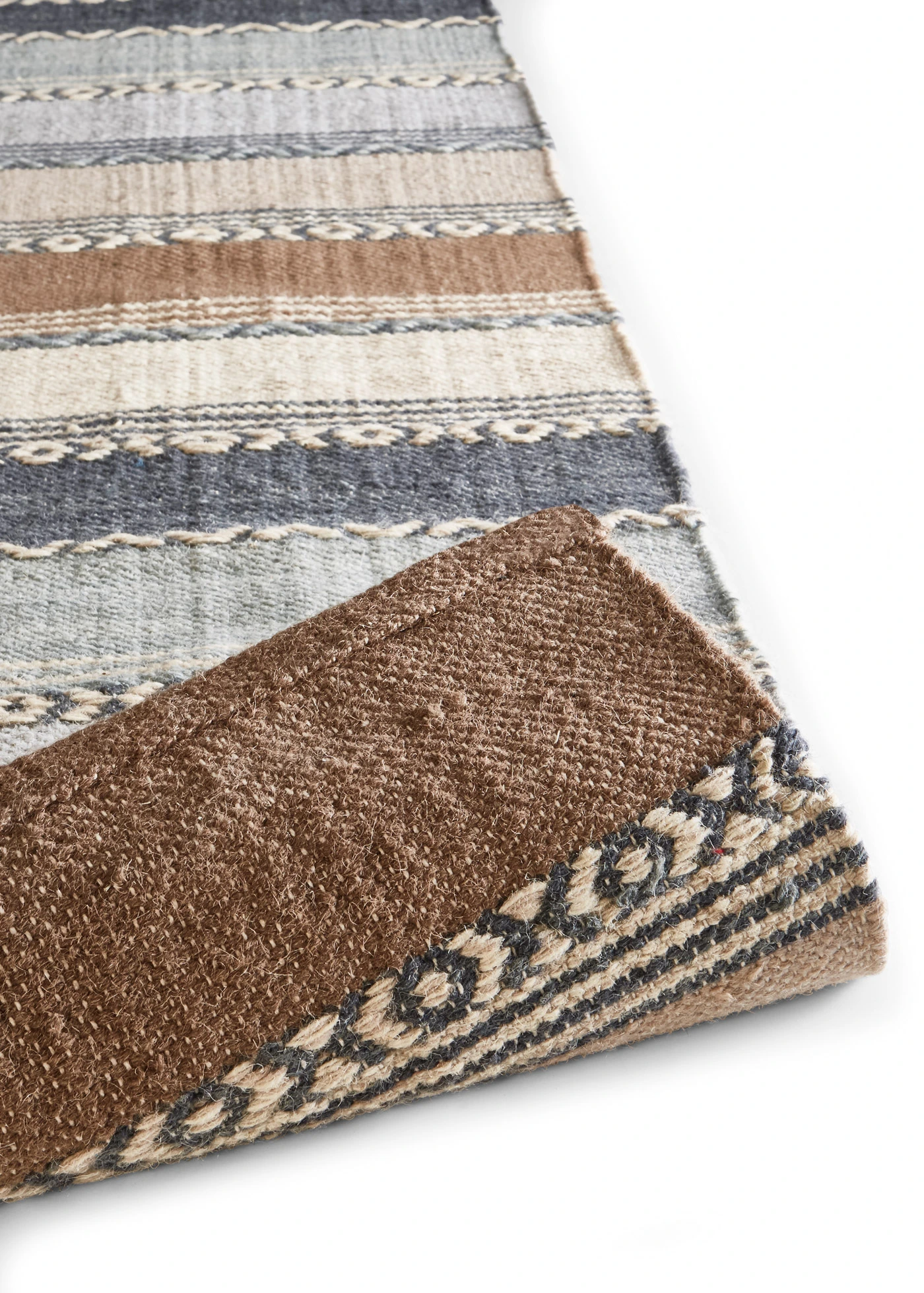 Kelim vloerkleed met strepen in aardetinten • grijs-ecru • bonprix online shop