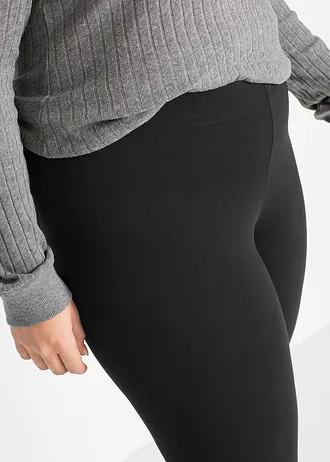 Katoenen legging met elastische comfortband • zwart plus size • bonprix online shop