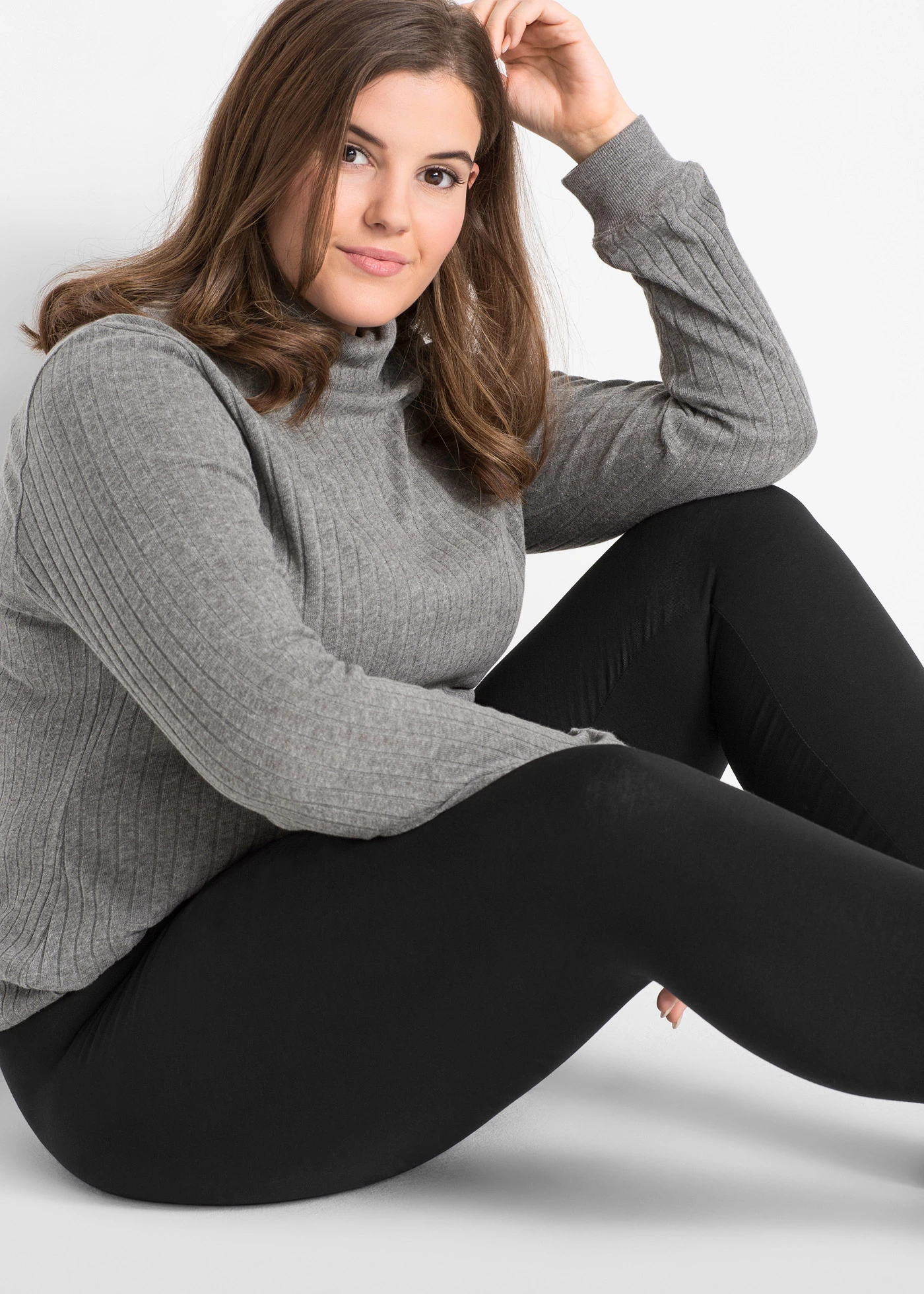 Katoenen legging met elastische comfortband • zwart plus size • bonprix online shop