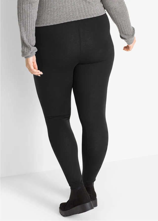 Katoenen legging met elastische comfortband • zwart plus size • product-page.page-title-suffix