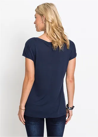 Shirt, Kleur: donkerblauw/metallic koper