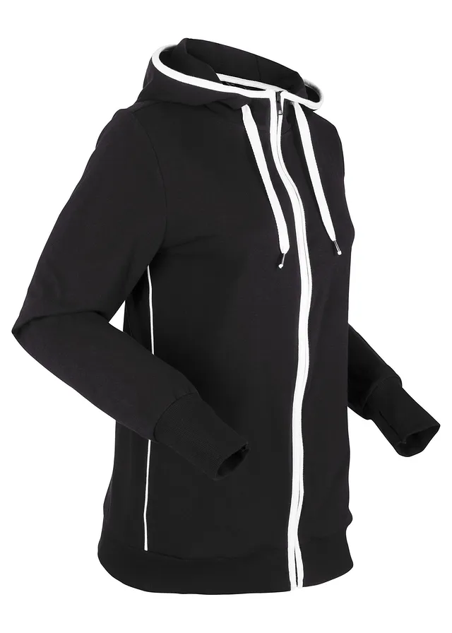 Strečová mikinová bunda s bavlnou