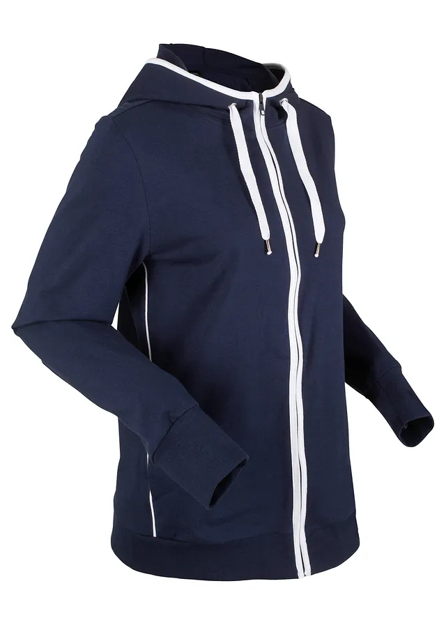 Strečová mikinová bunda s bavlnou