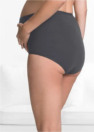 Hoge zwangerschapsslip met biologisch katoen (set van 2) • kiezelbeige+antraciet • bonprix online shop