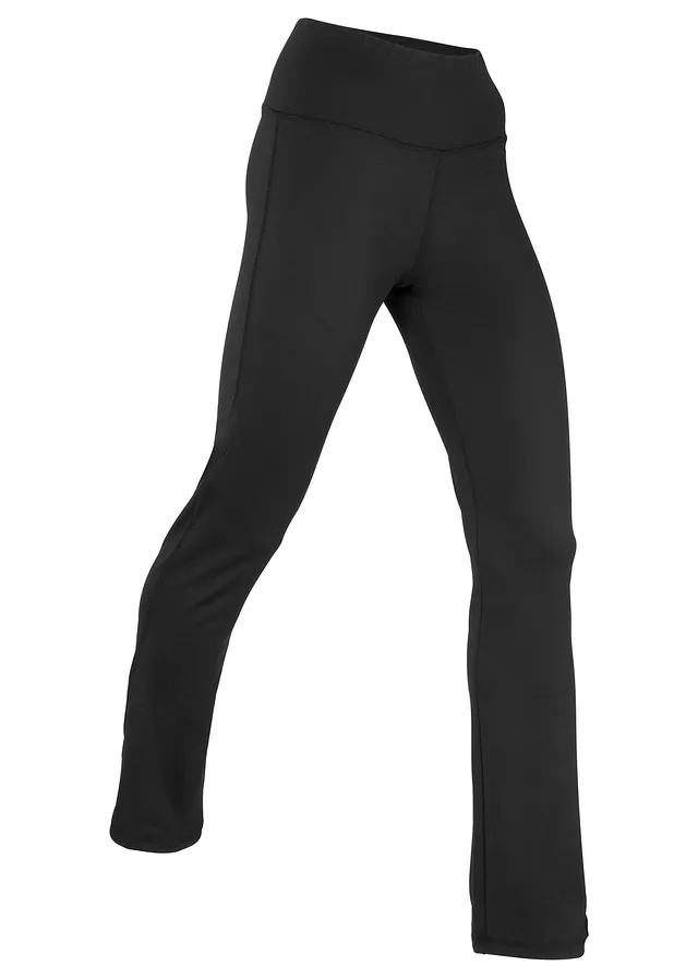 Pantaloni sport cu buzunare, evazați, cu efect modelator