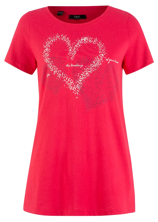 Tricou print inimă din bumbac organic