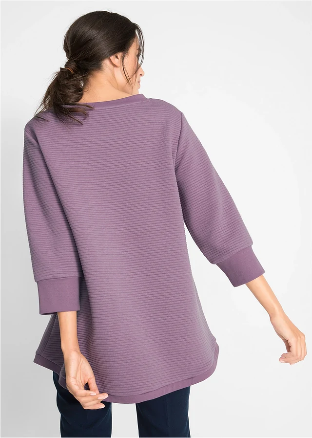 Sweat long avec viscose, Couleur: lavande mat