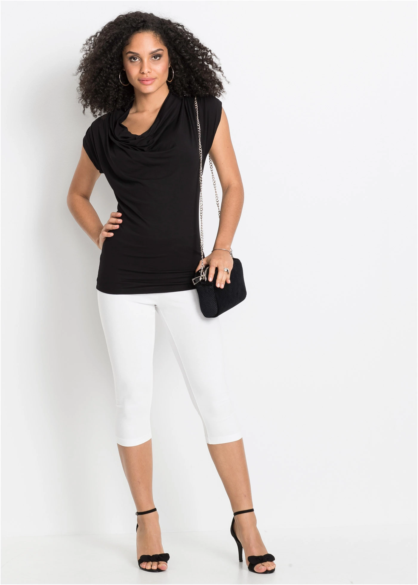 Capri legíny (2 ks v balení) • bílá + černá • bonprix obchod