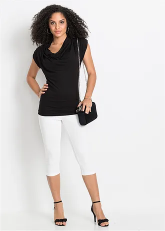 Capri legging (set van 2), Kleur: wit/zwart