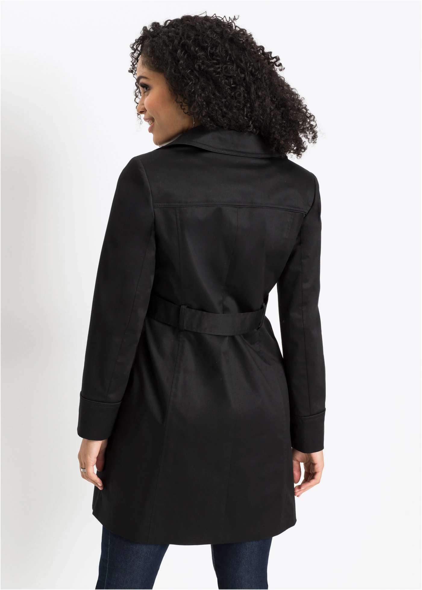 Trench en coton • noir • Boutique bonprix