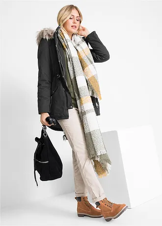 Parka chaude, doublée, Couleur: noir