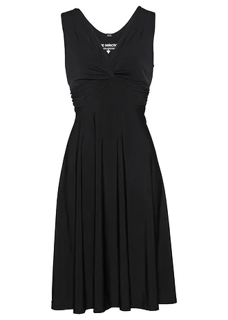 Robe en jersey avec décolleté en V • noir • Boutique bonprix