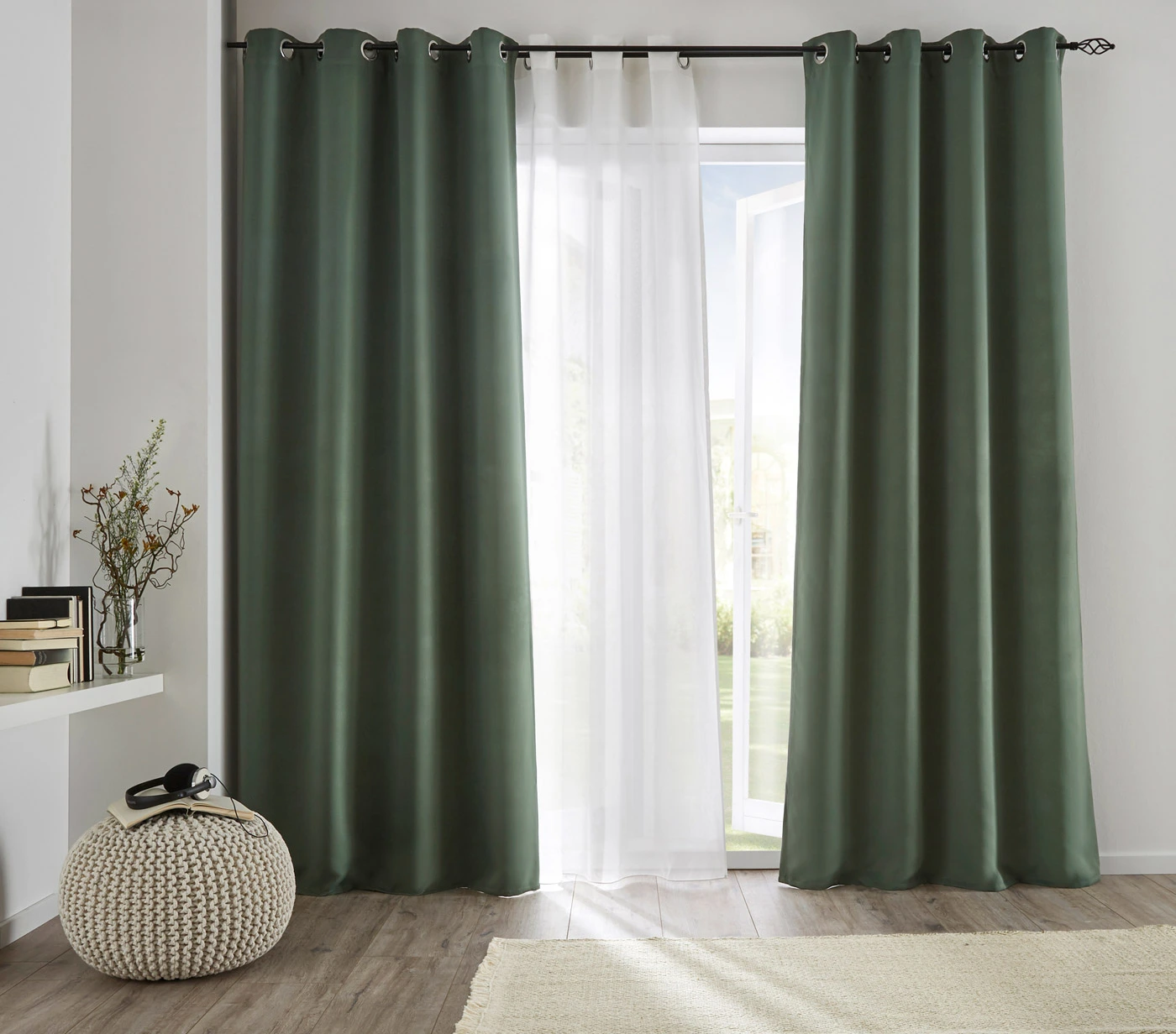 Rideau obscurcissant (1 pce), nombreuses tailles • olive • Boutique bonprix