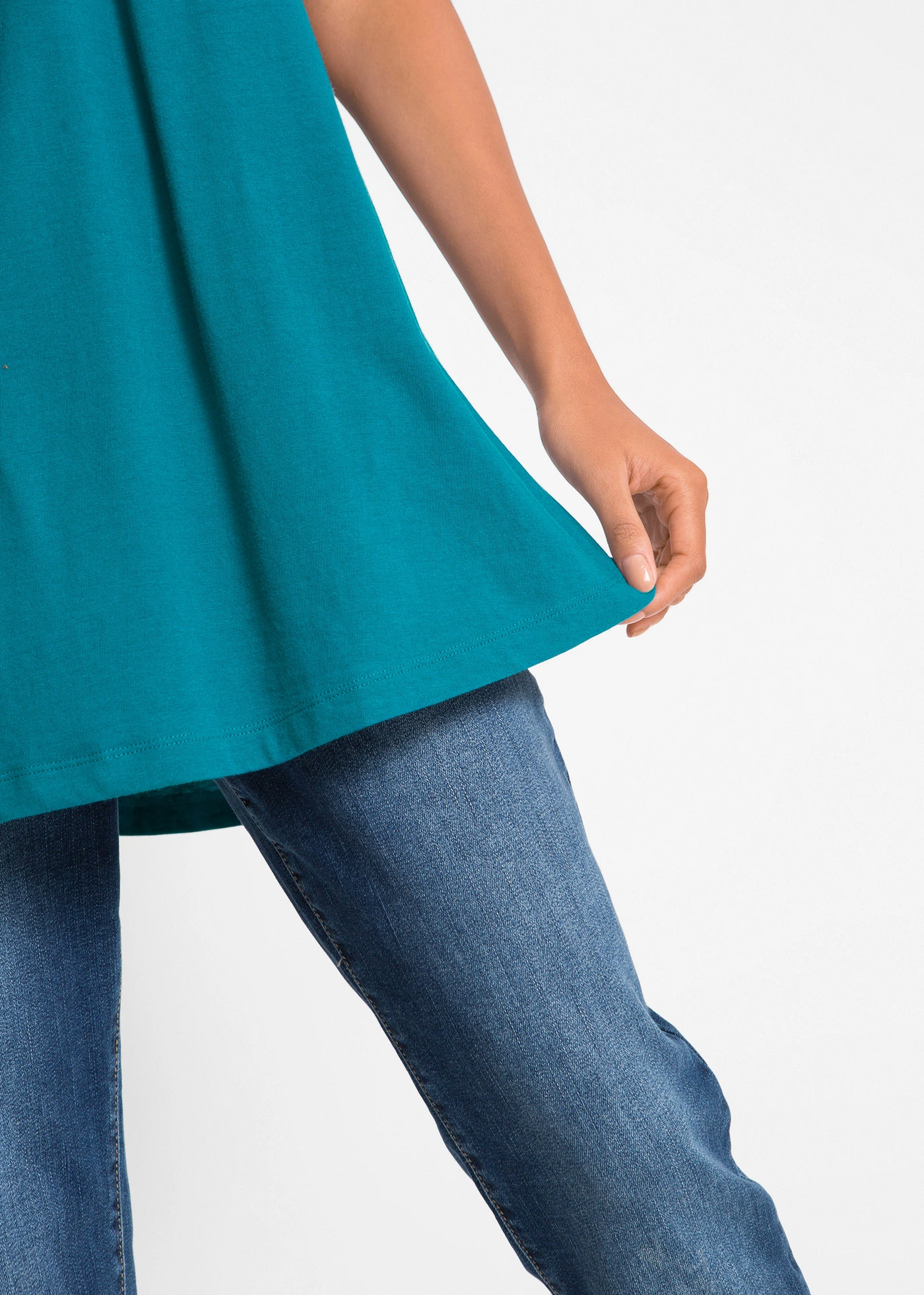 T-shirt évasé • turquoise • Boutique bonprix