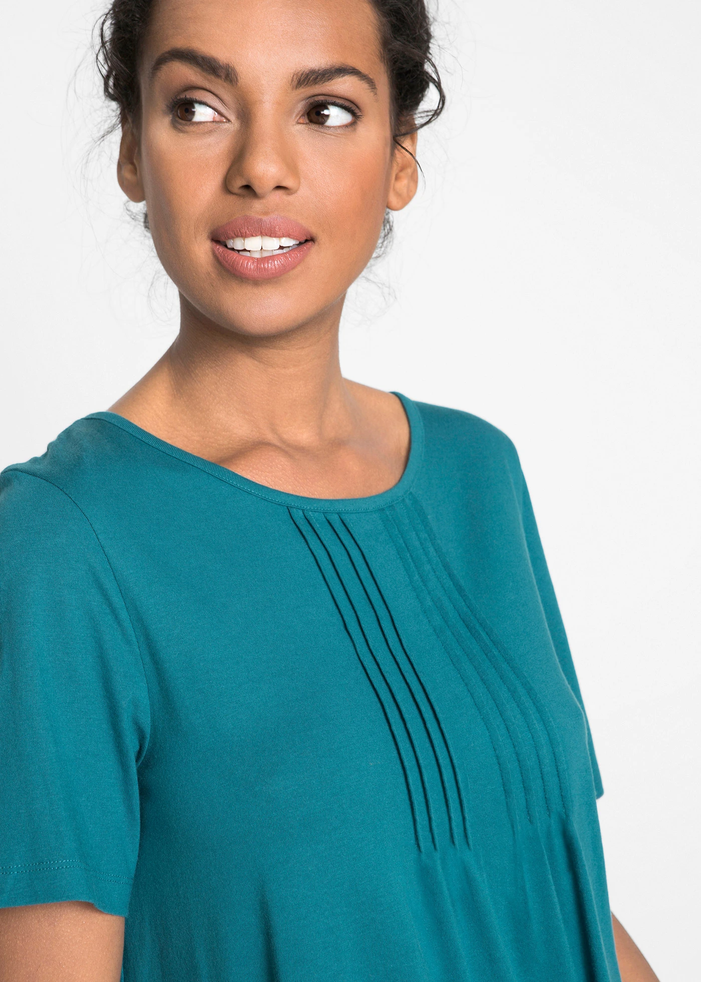 T-shirt évasé • turquoise • Boutique bonprix