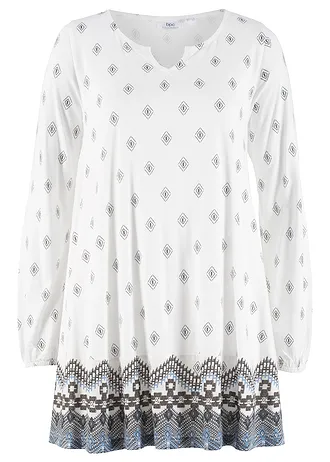 Tunique longue en jersey coton et viscose