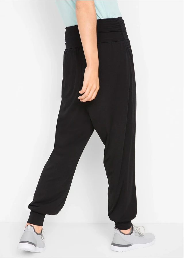 Sarouel avec bande siliconée à la taille, Couleur: noir
