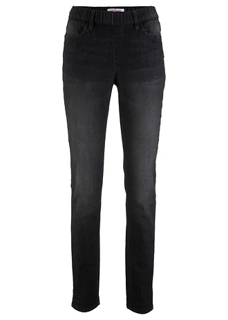 Jegging mid waist, Kleur: zwart denim used