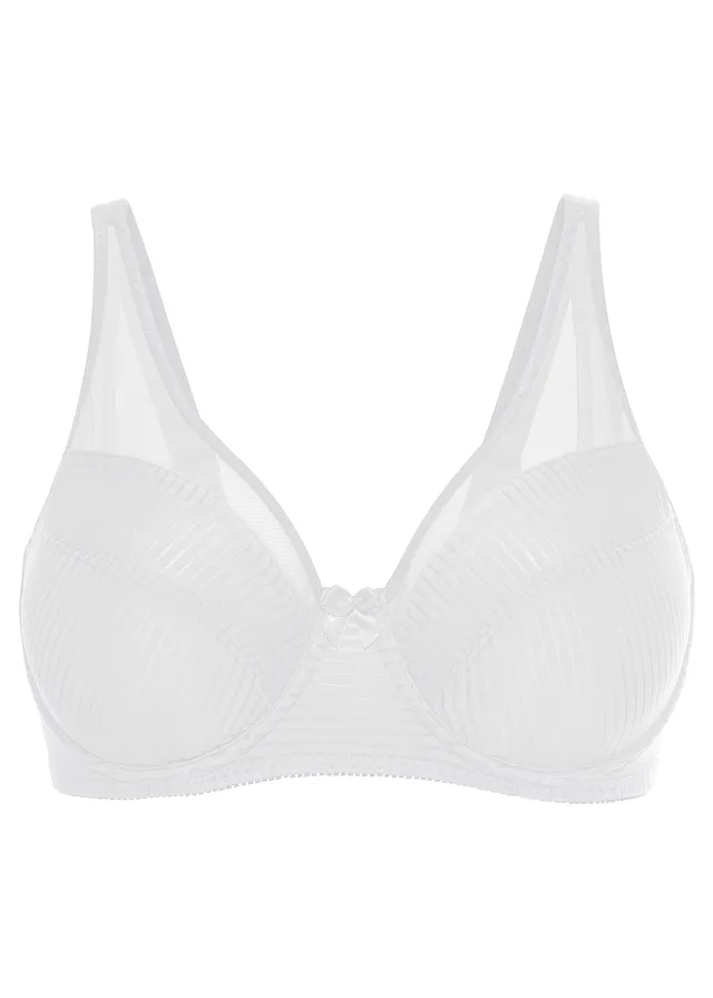 Soutien-gorge minimiseur avec mesh • blanc • Boutique bonprix