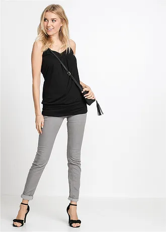 Top à bretelles spaghetti • noir • Boutique bonprix