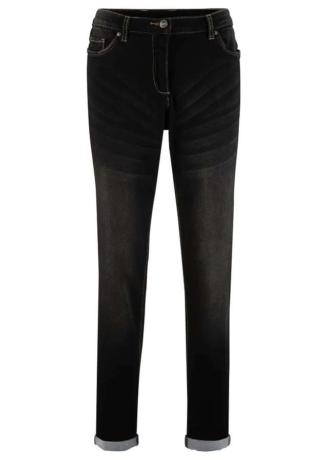 Džínsy boyfriend, strečové, Mid Waist