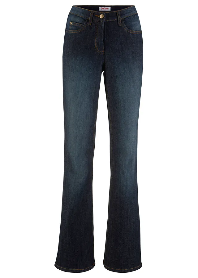 Blugi bootcut cu stretch, talie medie
