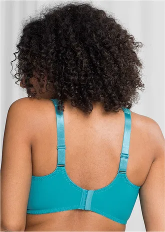 Zmenšovací podprsenka s polstrovanými ramínky (2 ks v balení), barva: bílá + petrolejově zelená