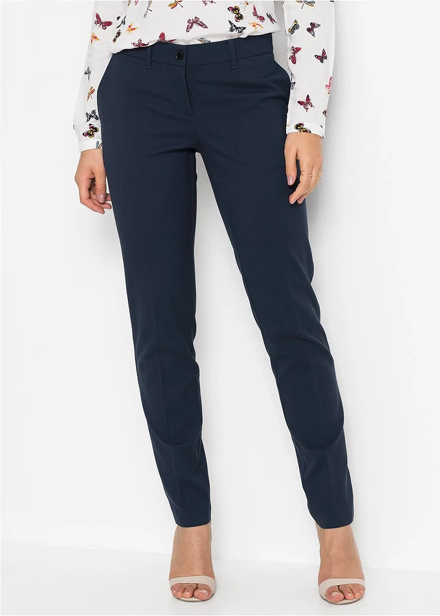 Pantalon, korte maten, Kleur: donkerblauw