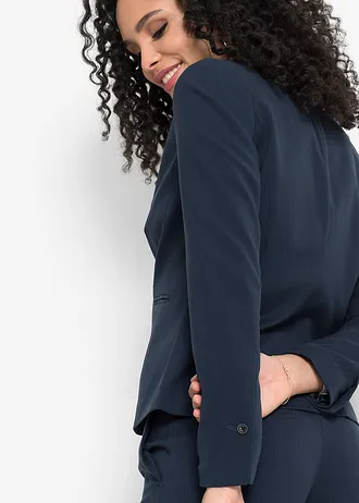 Blazer à poches passepoilées, petite stature • bleu foncé • Boutique bonprix