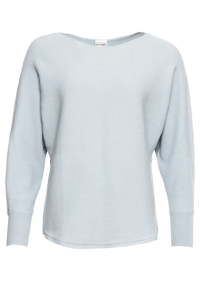 Oversize vrúbkovaný pulóver