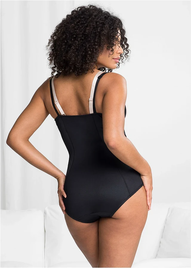 Corrigerende body, sterk corrigerend, Kleur: zwart
