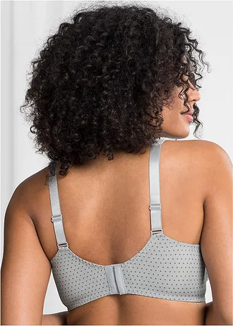 Beugel bh met sierlijk kant (set van 2), Kleur: mat zilver gedessineerd+donkerblauw