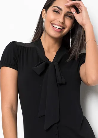 Úpletová halenka • černá • bonprix obchod