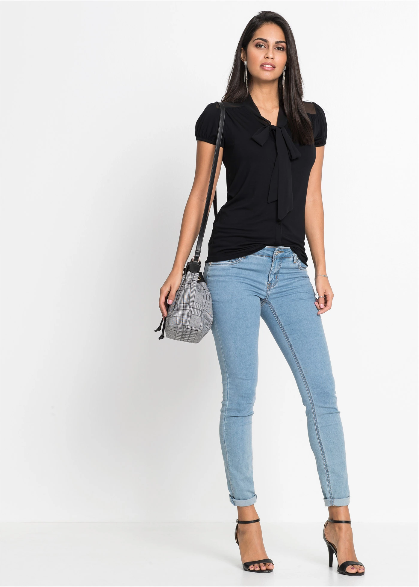 Úpletová halenka • černá • bonprix obchod