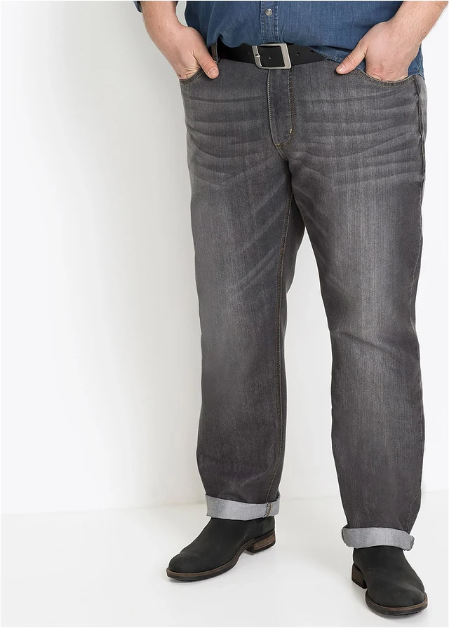 Jean regular, droit, Couleur: gris denim