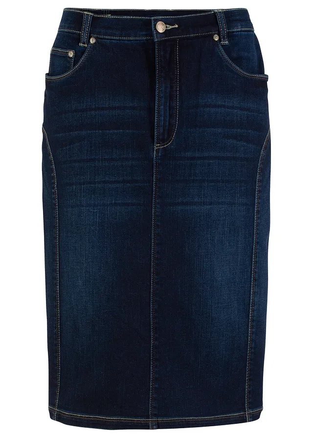 Strečová sukňa s pohodlným vysokým pásom