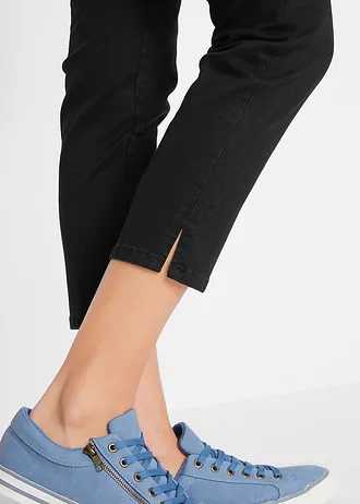 Slim Fit džíny Mid Waist, pohodlný pas • černý denim • bonprix obchod
