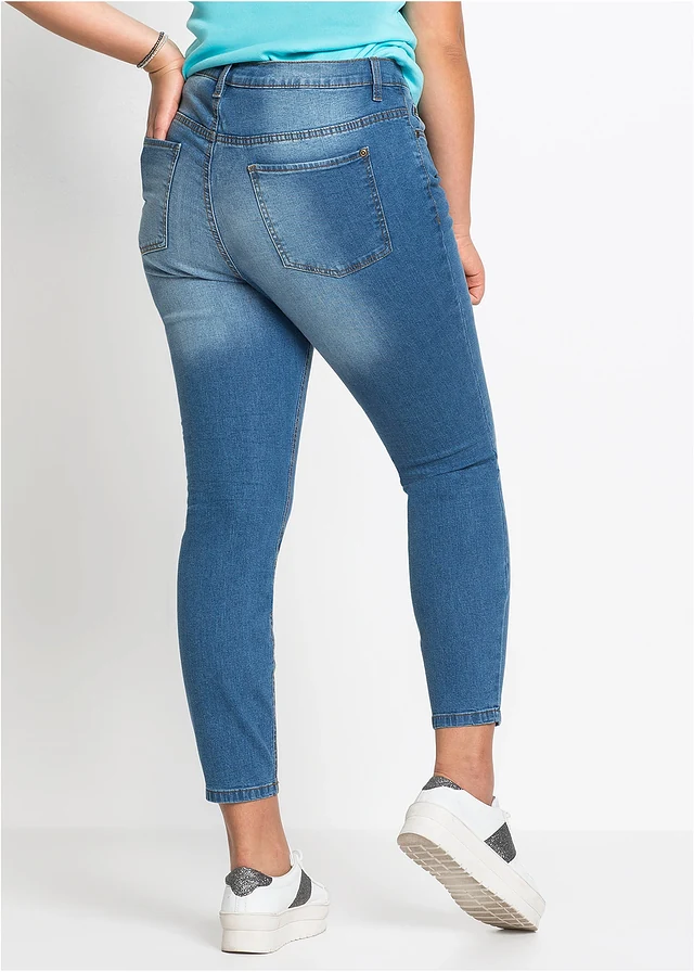 Super skinny 7/8 jeans, Kleur: lichtblauw denim