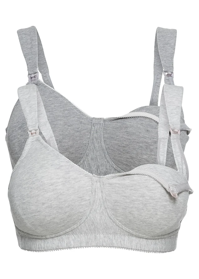 Lot de 2 soutiens-gorge d’allaitement coton sans armatures