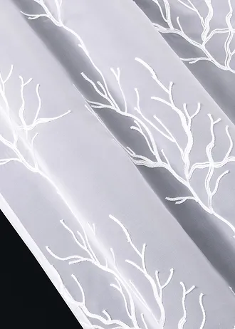 Záclona s výšivkou a recyklovaným polyesterem (1 ks v balení) • bílá • bonprix obchod