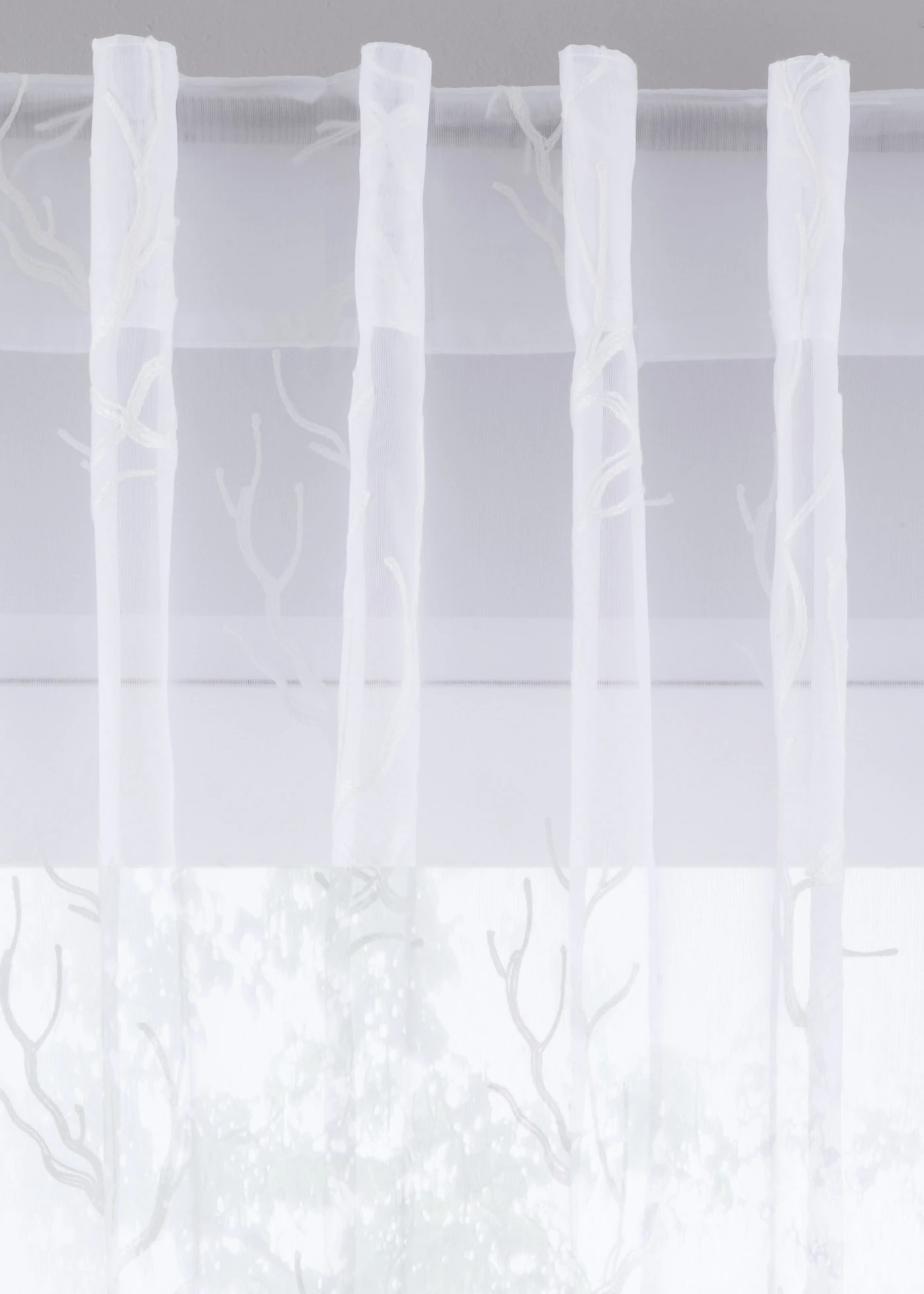 Záclona s výšivkou a recyklovaným polyesterem (1 ks v balení) • bílá • bonprix obchod