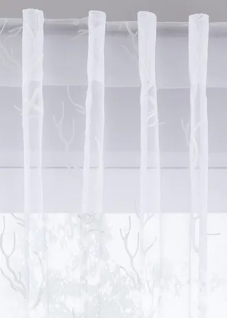 Záclona s výšivkou a recyklovaným polyesterem (1 ks v balení) • bílá • bonprix obchod